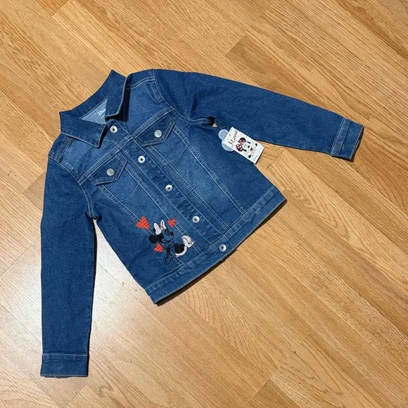 Minnie Mouse Embroidered Jean Jacket Size 7 - Picture 1 of 12